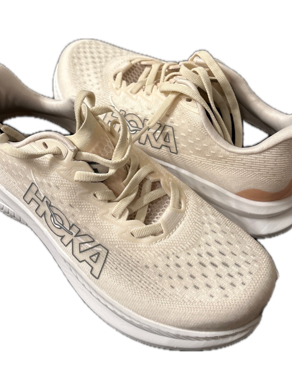 Hoka Women's Cream/Beige Athletic Running Shoes